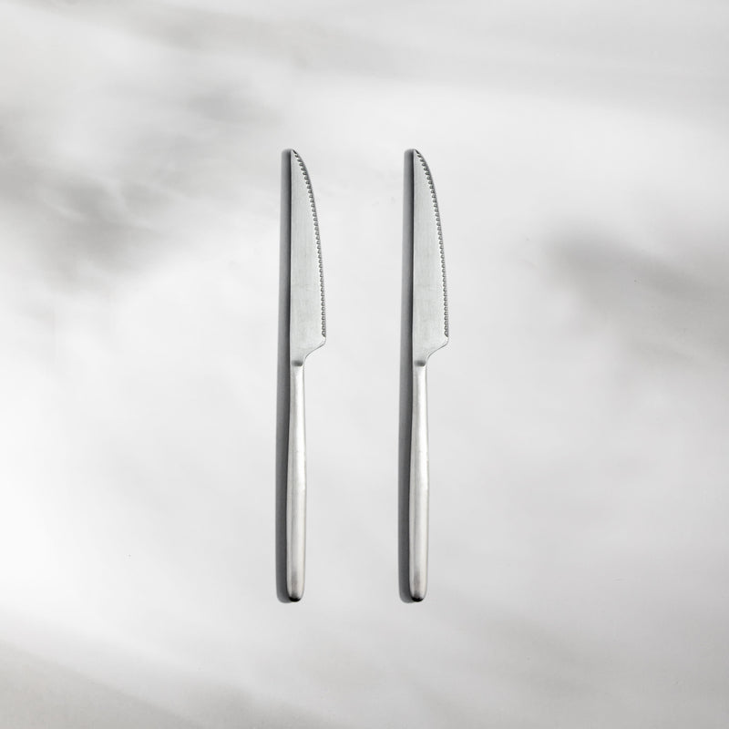 Steak Knife-JAZZUPCO-Matte Silver-JAZZUPCO