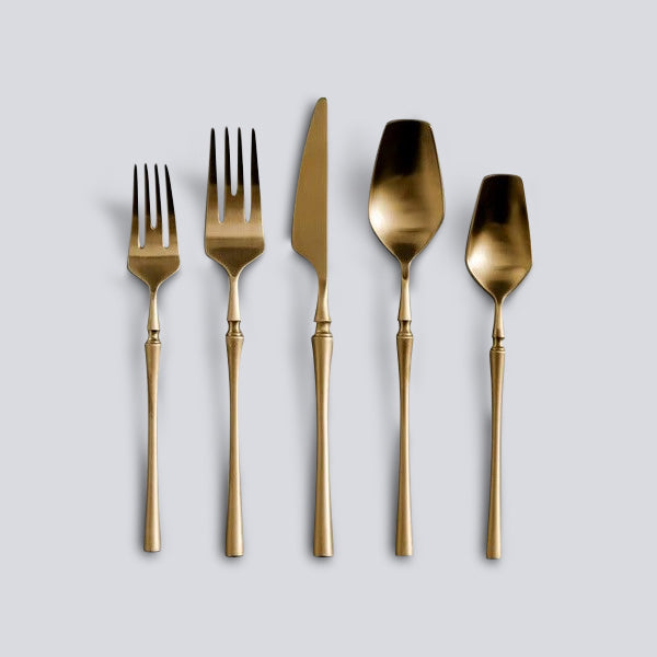 Vatican Flatware-JAZZUP-Matte Gold-4 Person Set (20 Pieces)-JAZZUPCO