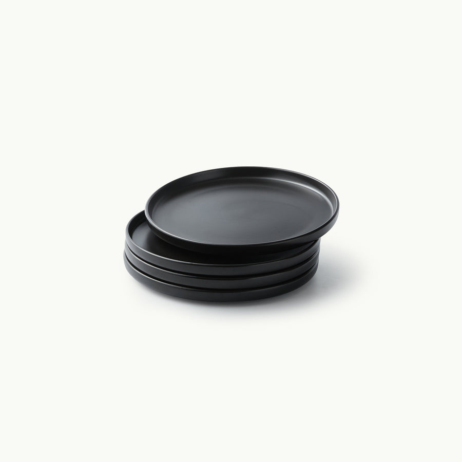Small Plate-JAZZUPCO-Black-4 x Salad Plates-JAZZUPCO