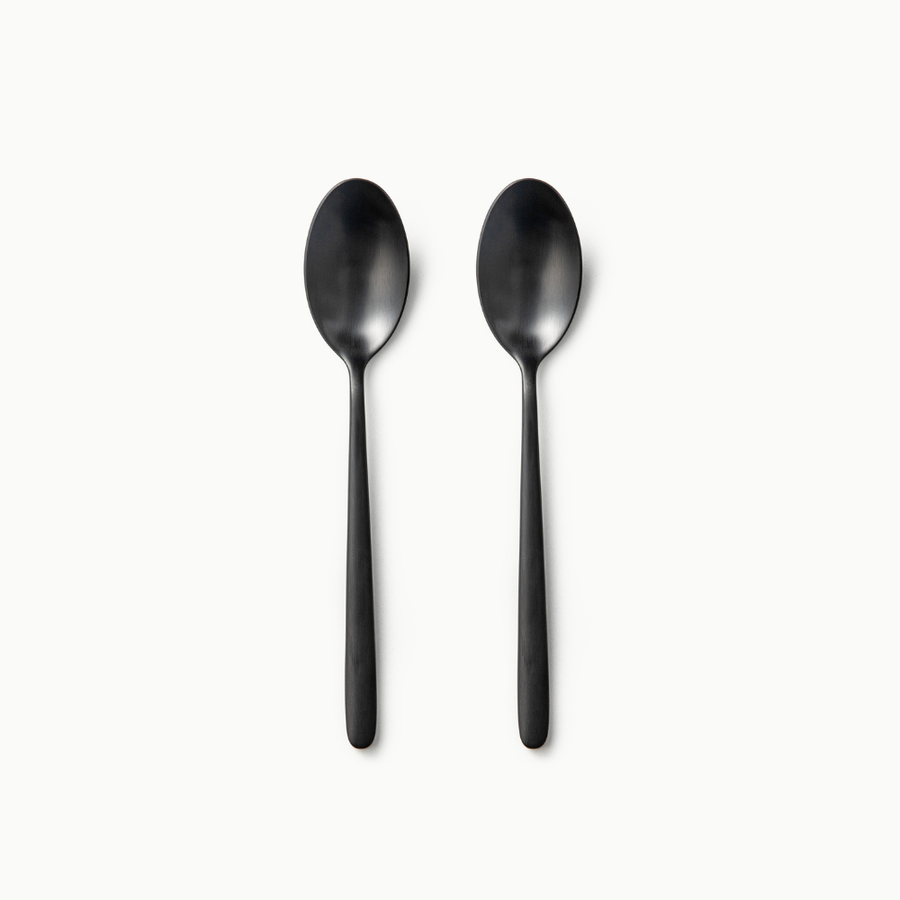 Individual Pieces-JAZZUPCO-Matte Black-Haelynn 2.0-Dessert Spoon (2 Pieces)-JAZZUPCO