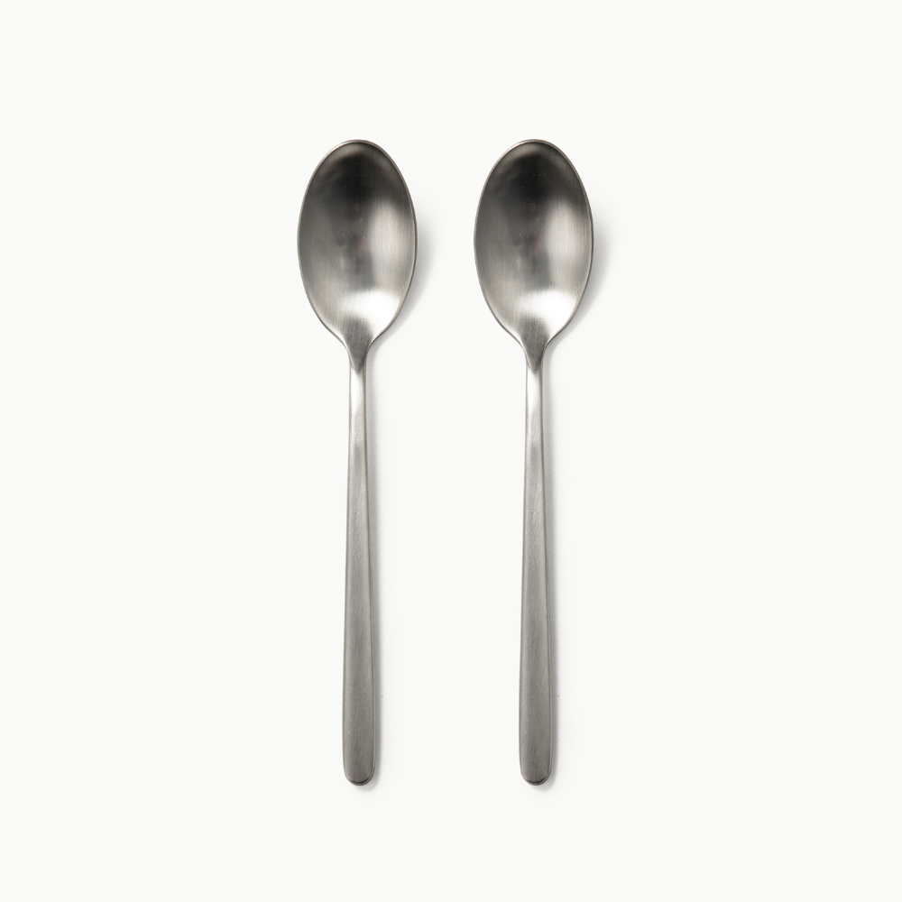 Individual Pieces-JAZZUPCO-Matte Silver-Haelynn 2.0-Dinner Spoon (2 Pieces)-JAZZUPCO