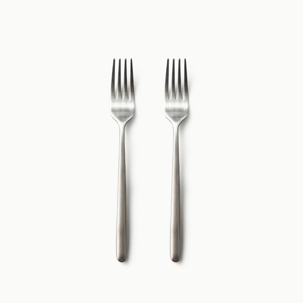 Individual Pieces-JAZZUPCO-Matte Silver-Haelynn 2.0-Salad Fork (2 Pieces)-JAZZUPCO