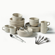 Ultimate Dinnerware Set-JAZZUPCO-Matte Taupe-Haelynn 2.0 Flatware-Matte Silver-JAZZUPCO-53168435855659
