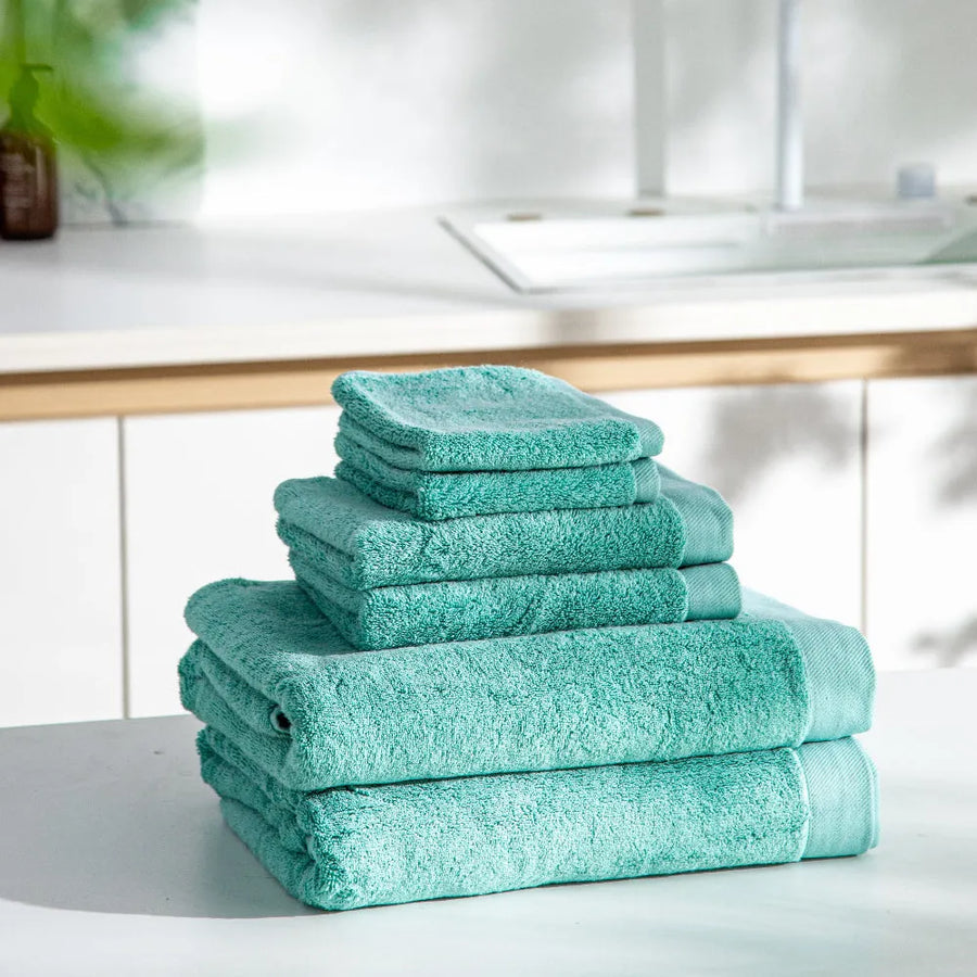 Luxury Hotel Collection Towels-JAZZUPCO-Green-6 Pc Set Bundle (2 Bath | 2 Hand | 2 Wash)-JAZZUPCO