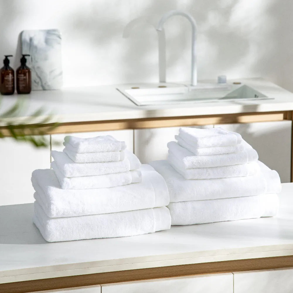 Luxury Hotel Collection Towels-JAZZUPCO-White-12 Pc Set Bundle (4 Bath | 4 Hand | 4 Wash)-JAZZUPCO