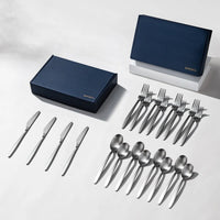 Tia Flatware-Flatware-JazzUpCo-Matte Silver-8 Person Set (40 Pieces)-JAZZUPCO