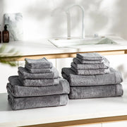 Luxury Hotel Collection Towels-JAZZUPCO-Gray-12 Pc Set Bundle (4 Bath | 4 Hand | 4 Wash)-JAZZUPCO