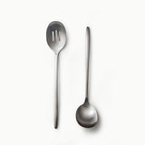 Slotted Spoon and Soup Ladle-JAZZUPCO-Matte Silver-Slotted Spoon & Soup Ladle Bundle-JAZZUPCO-53379644752171