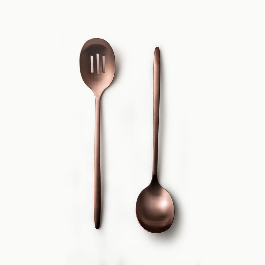 Slotted Spoon and Soup Ladle-JAZZUPCO-Matte Rose Gold-Slotted Spoon & Soup Ladle Bundle-53379644883243JAZZUPCO