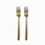 Individual Pieces-JAZZUPCO-Matte Gold-Haelynn 2.0-Dinner Fork (2 Pieces)-JAZZUPCO