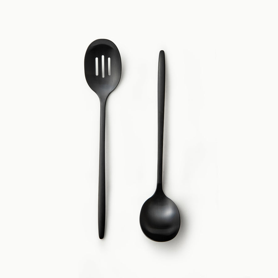 Slotted Spoon and Soup Ladle-JAZZUPCO-Matte Black-Slotted Spoon & Soup Ladle Bundle-JAZZUPCO-53379644621099