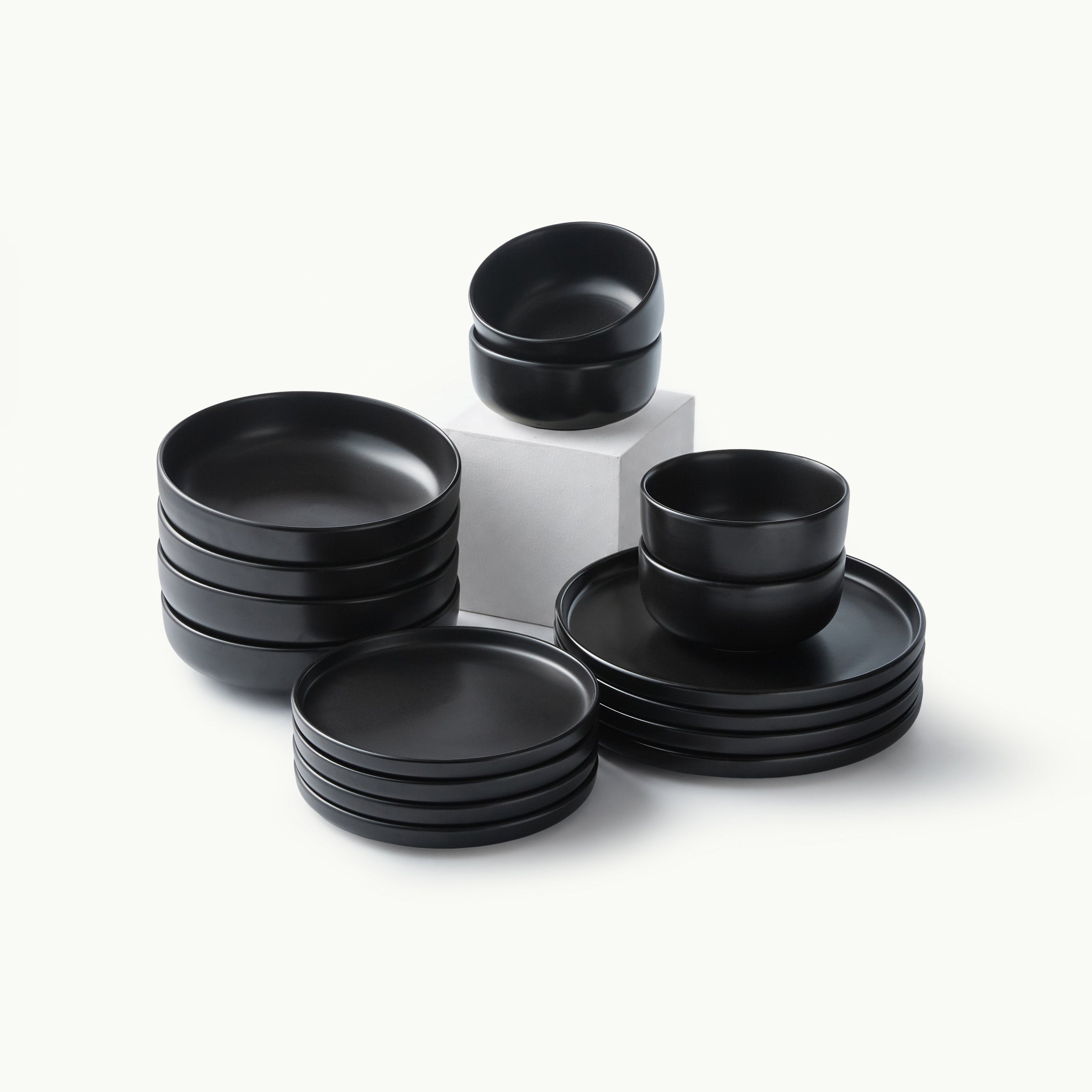Starter Bundle Set-JAZZUPCO-Black-4 Person Set (16 Pieces)-JAZZUPCO-51312887497003-51312887529771-51312887562539-51312887595307-51055347794219-51065354453291-51136051216683-51136051249451
