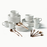 Ultimate Dinnerware Set-JAZZUPCO-Matte White-Minimalist Flatware 2.0-Matte Rose Gold-JAZZUPCO-51086806647083