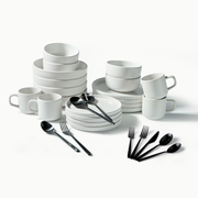 Ultimate Dinnerware Set-JAZZUPCO-Matte White-Haelynn 2.0 Flatware-Matte Black-JAZZUPCO-53168434741547