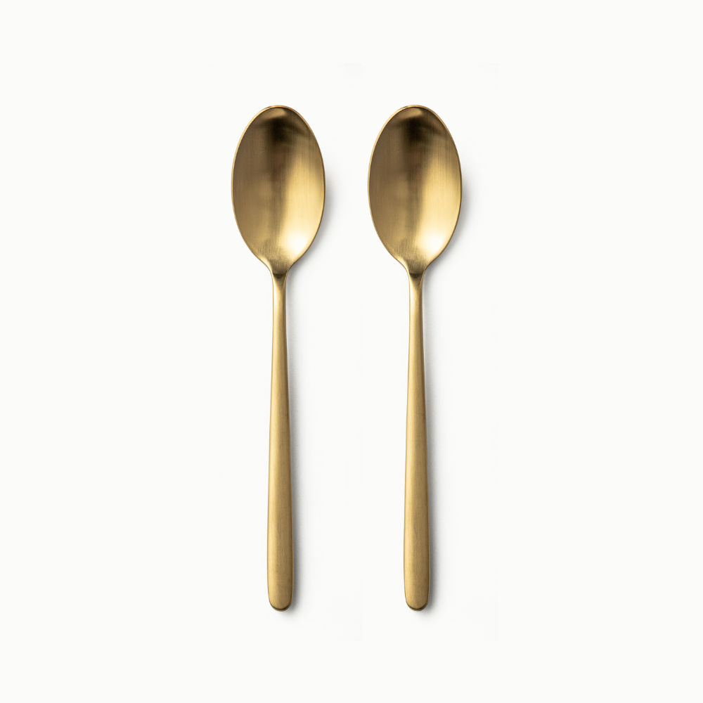 Individual Pieces-JAZZUPCO-Matte Gold-Haelynn 2.0-Dinner Spoon (2 Pieces)-JAZZUPCO