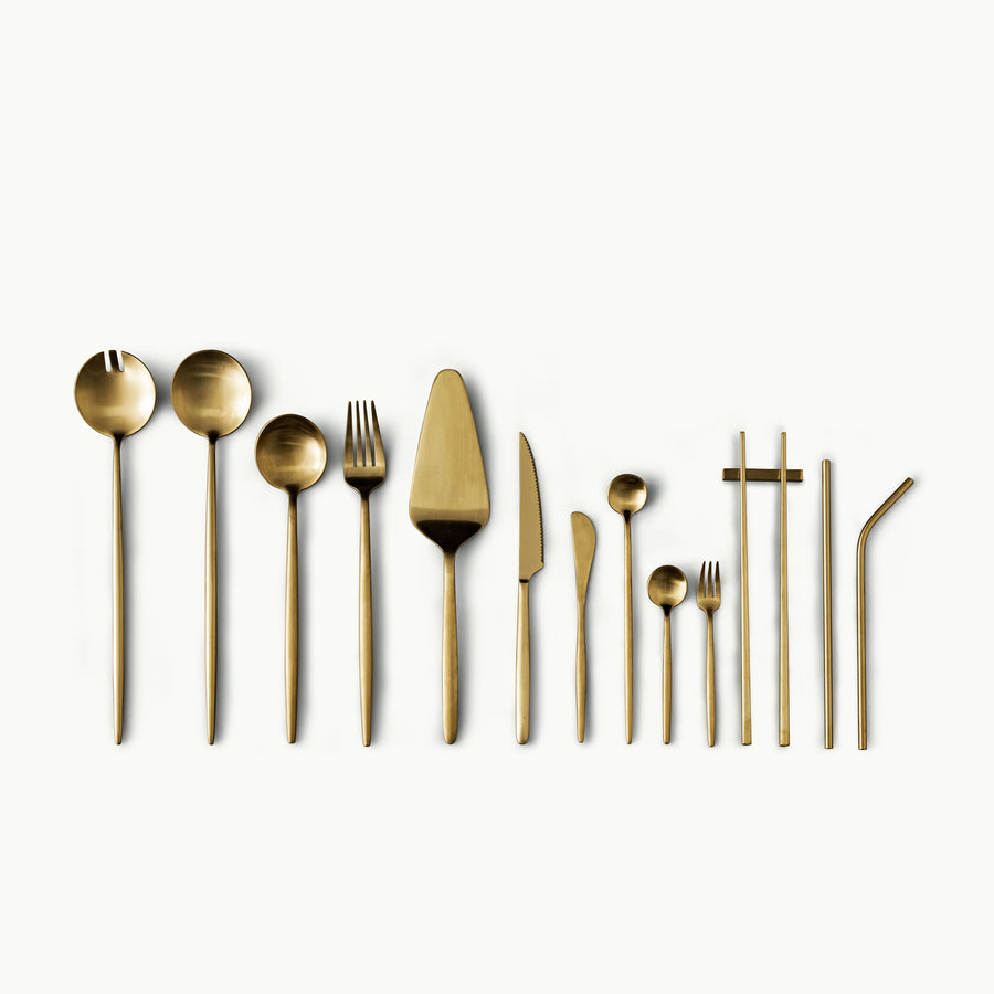 Minimalist/ French Flatware Salad Servers, Serving Utensils & Individual Pieces-JAZZUPCO-JAZZUPCO