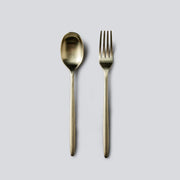 Salad Servers & Utensils-JAZZUPCO-Matte Champagne Gold-Serving Utensils-JAZZUPCO