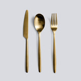 Ava Flatware Essentials Set-Flatware-JazzUpCo-Matte Gold-4 Person Set (12 Pieces)-JAZZUPCO