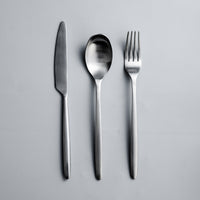 Ava Starter Set-Flatware-JazzUpCo-Matte Silver-4 Person Set (12 Pieces)-JAZZUPCO