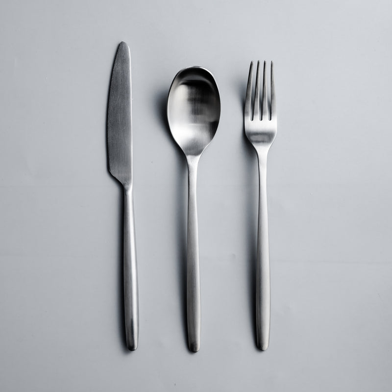 Ava Starter Set-Flatware-JazzUpCo-Matte Silver-4 Person Set (12 Pieces)-JAZZUPCO