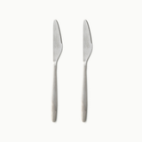 Individual Pieces-JAZZUPCO-Matte Silver-Tia-Dinner Knife (2 Pieces)-JAZZUPCO