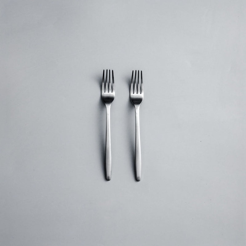 Individual Pieces-JAZZUPCO-Matte Silver-Ava-Salad Fork (2 Pieces)-JAZZUPCO