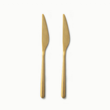Individual Pieces-JAZZUPCO-Matte Gold-Haelynn 2.0-Dinner Knife (2 Pieces)-JAZZUPCO