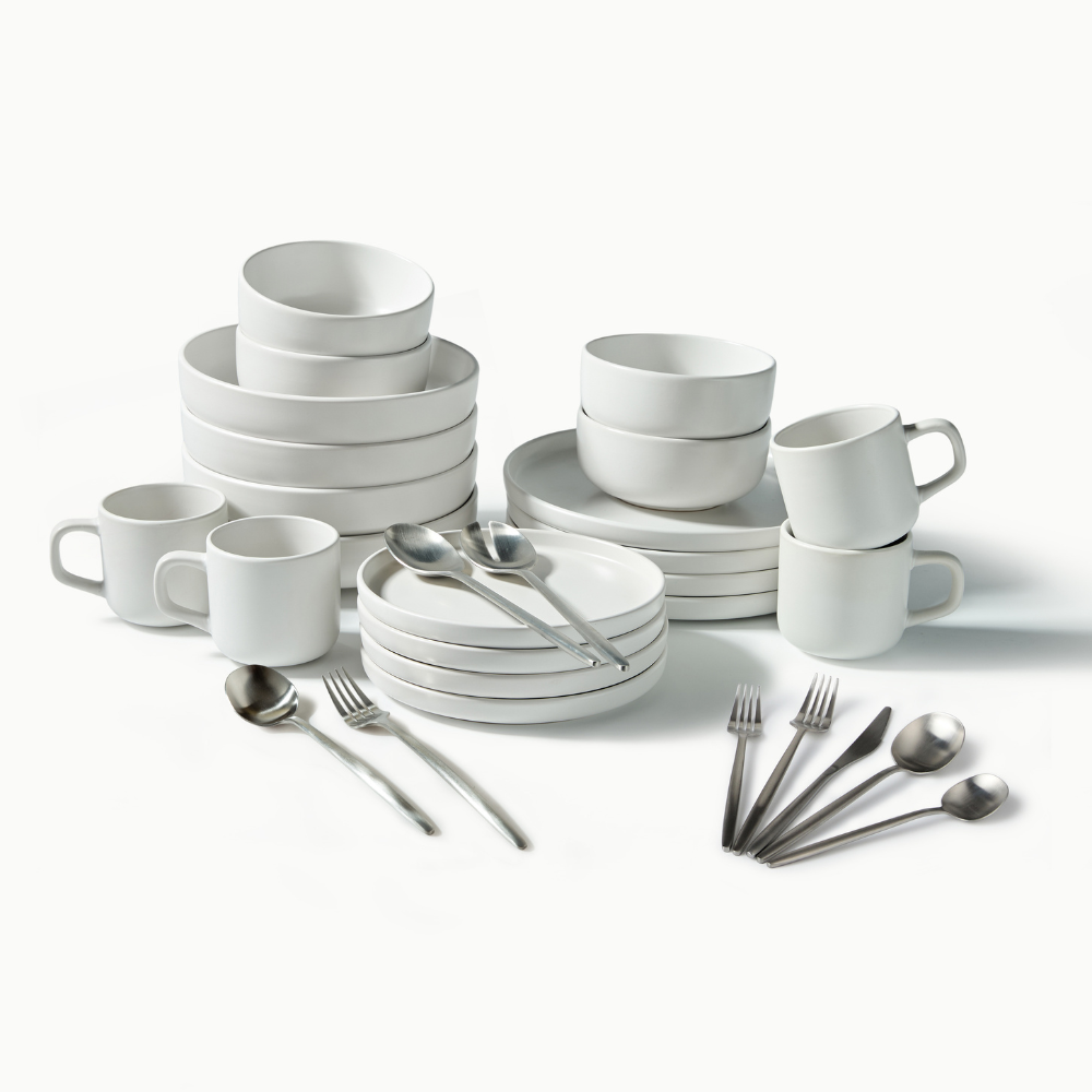 
Ultimate Dinnerware Set-JAZZUPCO-Matte White-Minimalist Flatware 2.0-Matte Silver-JAZZUPCO-51086806679851