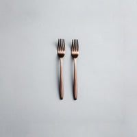 Individual Pieces-JAZZUPCO-Matte Rose Gold-Ava-Salad Fork (2 Pieces)-JAZZUPCO