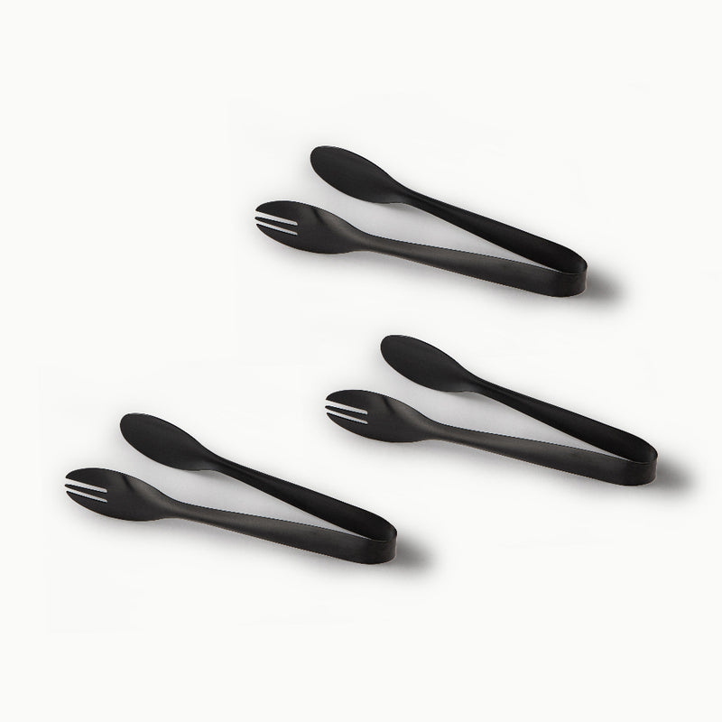 Serving Tongs-JAZZUPCO-Matte Black-3 Serving Tongs-JAZZUPCO
