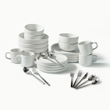 Ultimate Dinnerware Set-JAZZUPCO-Matte White-Haelynn 2.0 Flatware-Matte Silver-JAZZUPCO-53168434807083