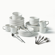 Ultimate Dinnerware Set-JAZZUPCO-Matte White-Haelynn 2.0 Flatware-Matte Silver-JAZZUPCO-53168434807083