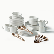 Ultimate Dinnerware Set-JAZZUPCO-Matte White-Tia Flatware-Matte Rose Gold-JAZZUPCO-53168865214763
