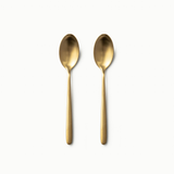 Individual Pieces-JAZZUPCO-Matte Gold-Haelynn 2.0-Dessert Spoon (2 Pieces)-JAZZUPCO