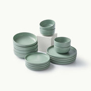 Starter Bundle Set-JAZZUPCO-Matte Sage Green-4 Person Set (16 Pieces)-JAZZUPCO-51312887628075-51312887660843-51312887693611-51312887726379-51055347990827-51065354486059-51136051282219-51136051314987
