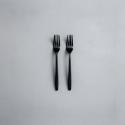 Ava Salad Servers, Serving Utensils & Individual Pieces-JAZZUPCO-Matte Black-Salad Fork (2 Pieces)-JAZZUPCO