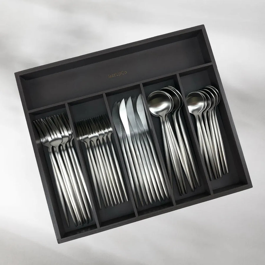 Stackable Kitchen Drawer Organizer-JAZZUPCO-Gray-1 Organizer-JAZZUPCO