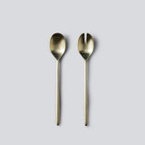 Salad Servers & Utensils-JAZZUPCO-Matte Champagne Gold-Salad Servers Set-JAZZUPCO