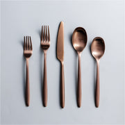 Ava Flatware-Flatware-JazzUpCo-Matte Rose Gold-4 Person Set (20 Pieces)-JAZZUPCO