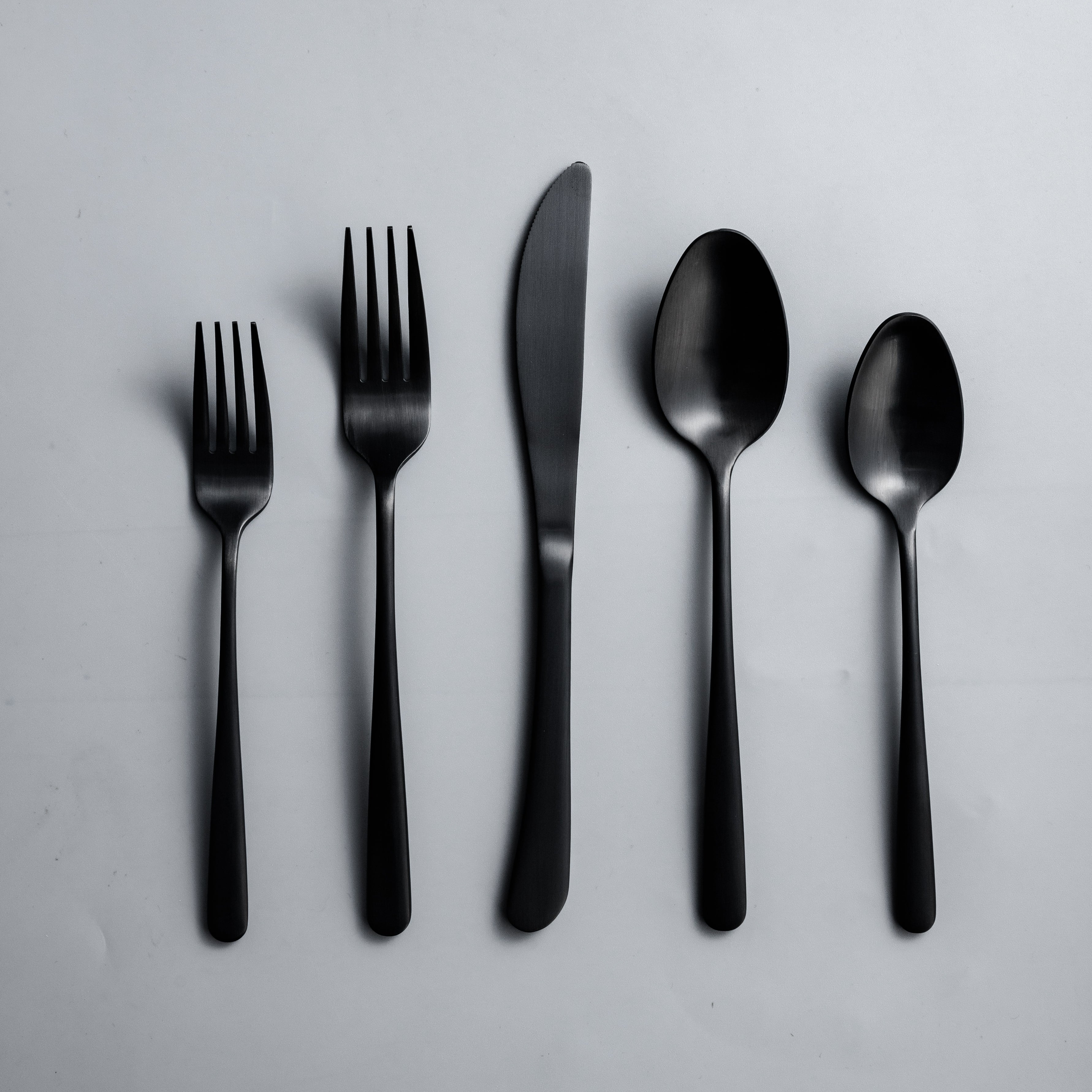 Matte newest Black Lux Shell Design Silverware