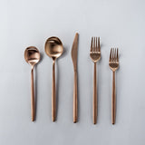 Minimalist Flatware 2.0-jazzupco-Matte Rose Gold-4 Person Set (20 Pieces)-JAZZUPCO