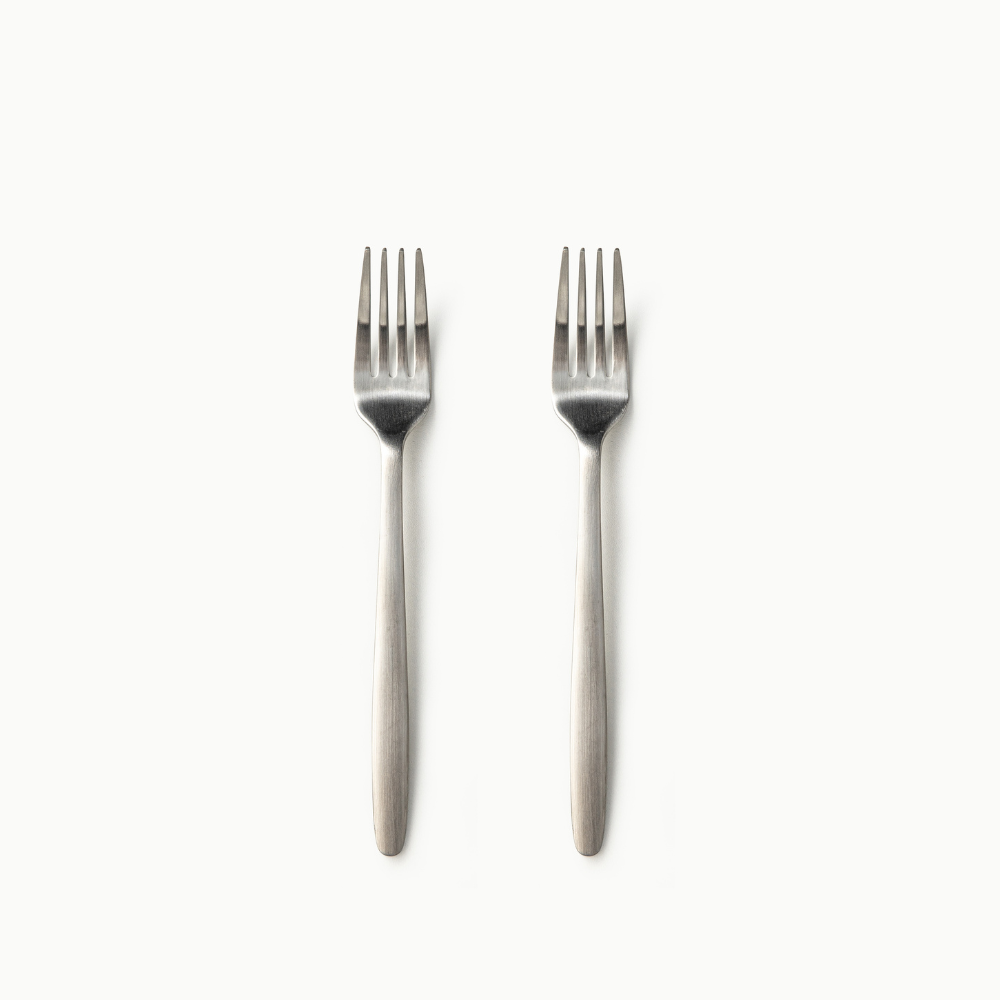 Individual Pieces-JAZZUPCO-Matte Silver-Tia-Salad Fork (2 Pieces)-JAZZUPCO