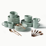 Ultimate Dinnerware Set-JAZZUPCO-Matte Sage Green-Ava Flatware-Matte Rose Gold-JAZZUPCO-51086807171371