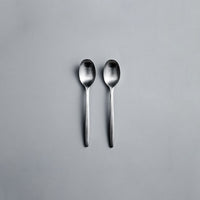Individual Pieces-JAZZUPCO-Matte Silver-Ava-Dessert Spoon (2 Pieces)-JAZZUPCO