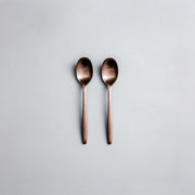 Ava Salad Servers, Serving Utensils & Individual Pieces-JAZZUPCO-Matte Rose Gold-Dessert Spoon (2 Pieces)-JAZZUPCO