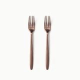 Individual Pieces-JAZZUPCO-Matte Rose Gold-Tia-Dinner Fork (2 Pieces)-JAZZUPCO