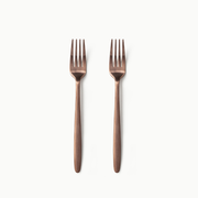 Individual Pieces-JAZZUPCO-Matte Rose Gold-Tia-Dinner Fork (2 Pieces)-JAZZUPCO