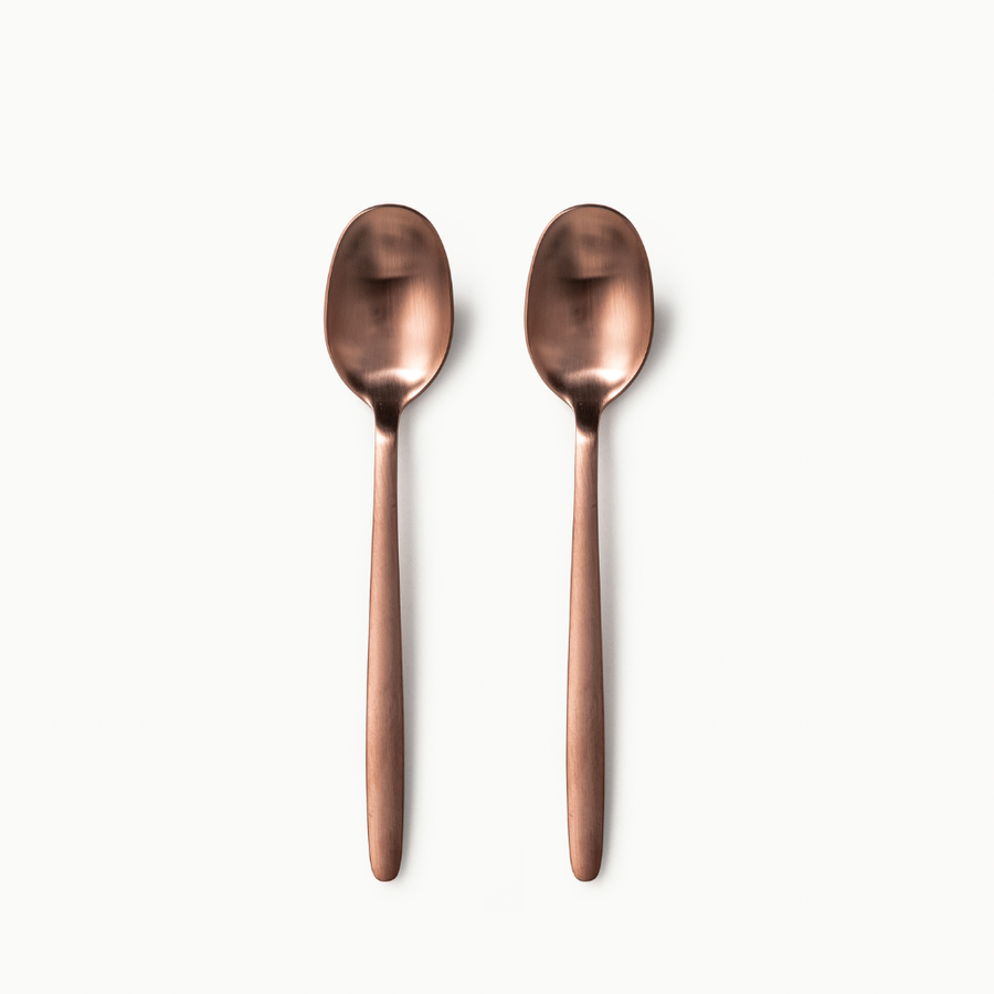 Individual Pieces-JAZZUPCO-Matte Rose Gold-Tia-Dinner Spoon (2 Pieces)-JAZZUPCO