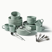 Ultimate Dinnerware Set-JAZZUPCO-Matte Sage Green-Ava Flatware-Matte Silver-JAZZUPCO-51086807204139