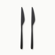 Individual Pieces-JAZZUPCO-Matte Black-Haelynn 2.0-Dinner Knife (2 Pieces)-JAZZUPCO